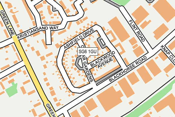 SG6 1GU map - OS OpenMap – Local (Ordnance Survey)