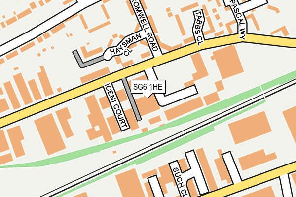 SG6 1HE map - OS OpenMap – Local (Ordnance Survey)