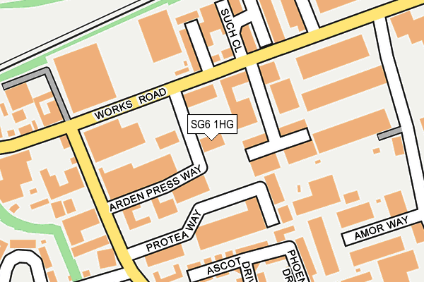 SG6 1HG map - OS OpenMap – Local (Ordnance Survey)