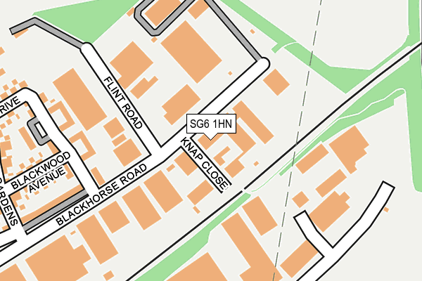 SG6 1HN map - OS OpenMap – Local (Ordnance Survey)