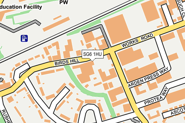 SG6 1HU map - OS OpenMap – Local (Ordnance Survey)