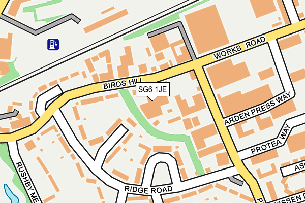 SG6 1JE map - OS OpenMap – Local (Ordnance Survey)