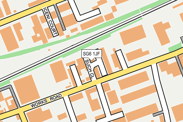 SG6 1JF map - OS OpenMap – Local (Ordnance Survey)