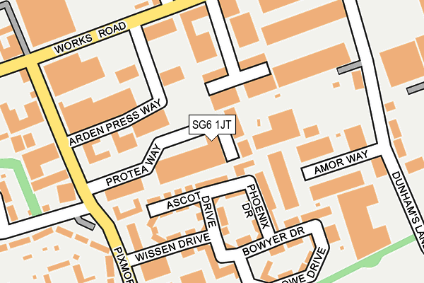 SG6 1JT map - OS OpenMap – Local (Ordnance Survey)