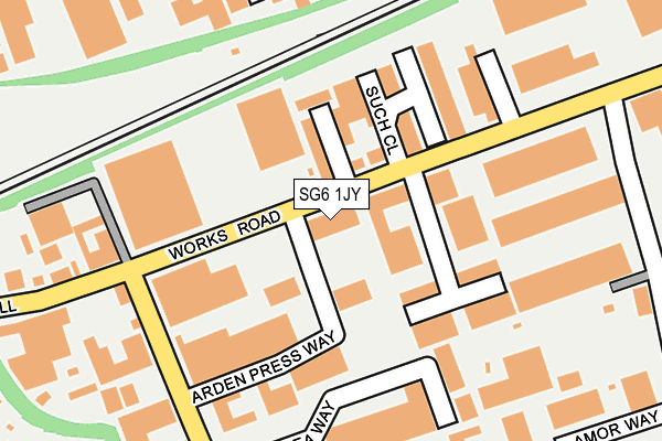 SG6 1JY map - OS OpenMap – Local (Ordnance Survey)