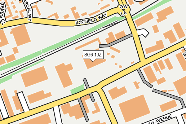 SG6 1JZ map - OS OpenMap – Local (Ordnance Survey)