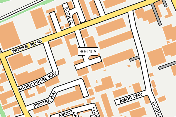 SG6 1LA map - OS OpenMap – Local (Ordnance Survey)