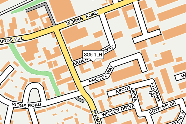 SG6 1LH map - OS OpenMap – Local (Ordnance Survey)