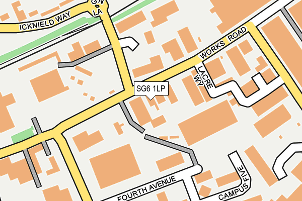 SG6 1LP map - OS OpenMap – Local (Ordnance Survey)