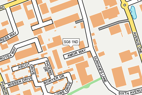 SG6 1ND map - OS OpenMap – Local (Ordnance Survey)