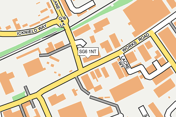 SG6 1NT map - OS OpenMap – Local (Ordnance Survey)