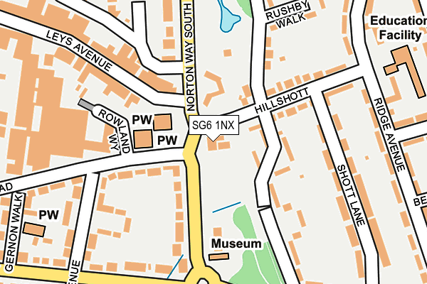 SG6 1NX map - OS OpenMap – Local (Ordnance Survey)