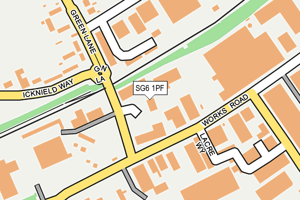 SG6 1PF map - OS OpenMap – Local (Ordnance Survey)