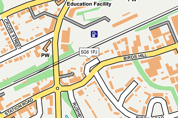 SG6 1PJ map - OS OpenMap – Local (Ordnance Survey)