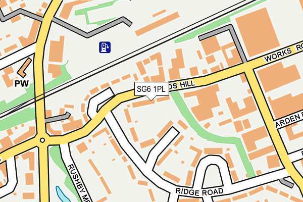SG6 1PL map - OS OpenMap – Local (Ordnance Survey)