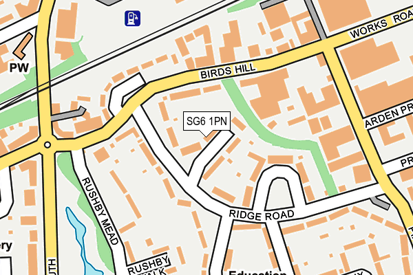 SG6 1PN map - OS OpenMap – Local (Ordnance Survey)