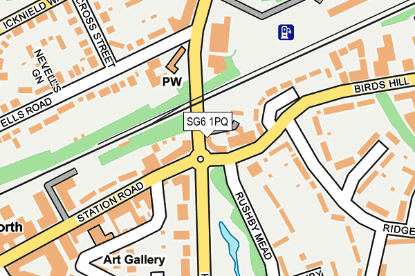 SG6 1PQ map - OS OpenMap – Local (Ordnance Survey)