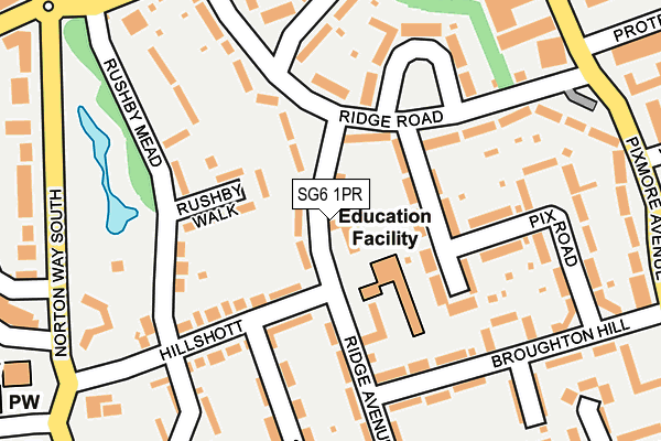 SG6 1PR map - OS OpenMap – Local (Ordnance Survey)