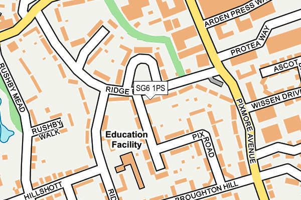 SG6 1PS map - OS OpenMap – Local (Ordnance Survey)