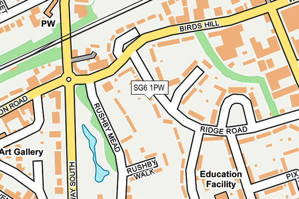 SG6 1PW map - OS OpenMap – Local (Ordnance Survey)