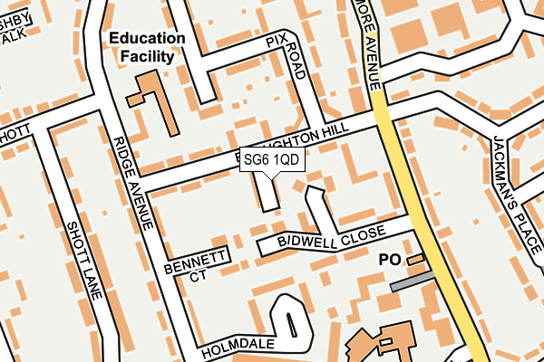 SG6 1QD map - OS OpenMap – Local (Ordnance Survey)