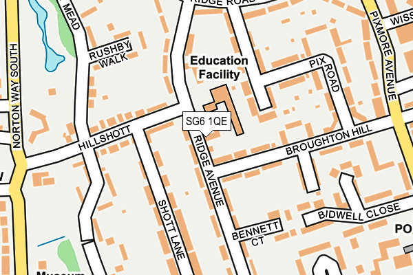 SG6 1QE map - OS OpenMap – Local (Ordnance Survey)