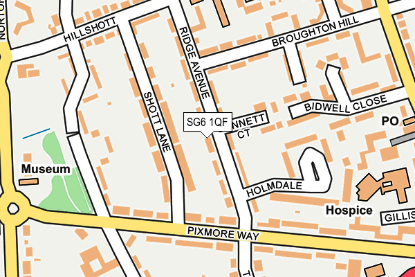 SG6 1QF map - OS OpenMap – Local (Ordnance Survey)