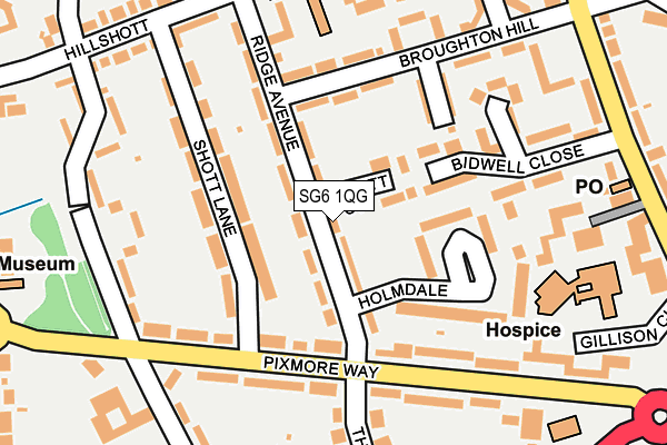 SG6 1QG map - OS OpenMap – Local (Ordnance Survey)