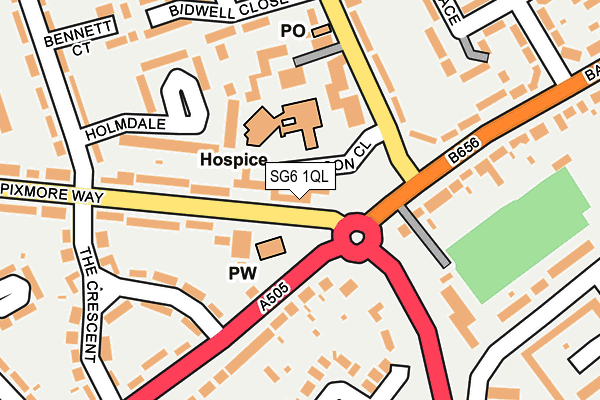 SG6 1QL map - OS OpenMap – Local (Ordnance Survey)