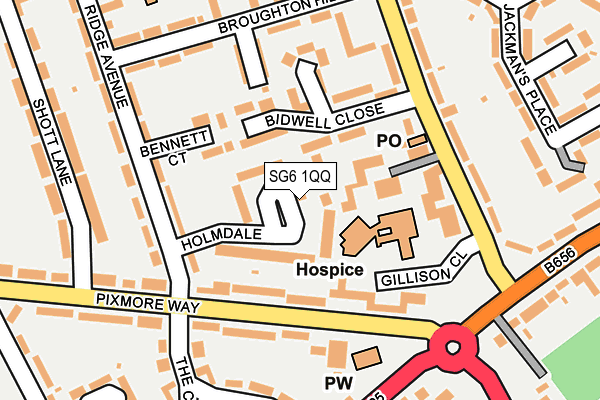 SG6 1QQ map - OS OpenMap – Local (Ordnance Survey)