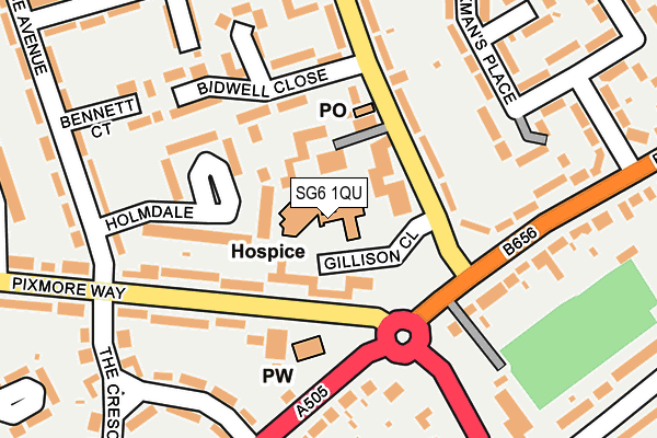 SG6 1QU map - OS OpenMap – Local (Ordnance Survey)