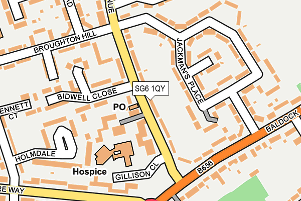 SG6 1QY map - OS OpenMap – Local (Ordnance Survey)