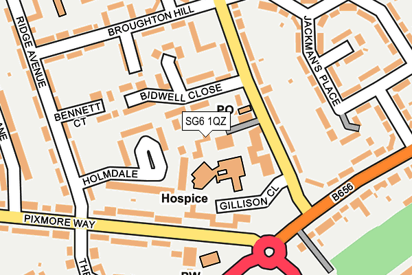 SG6 1QZ map - OS OpenMap – Local (Ordnance Survey)