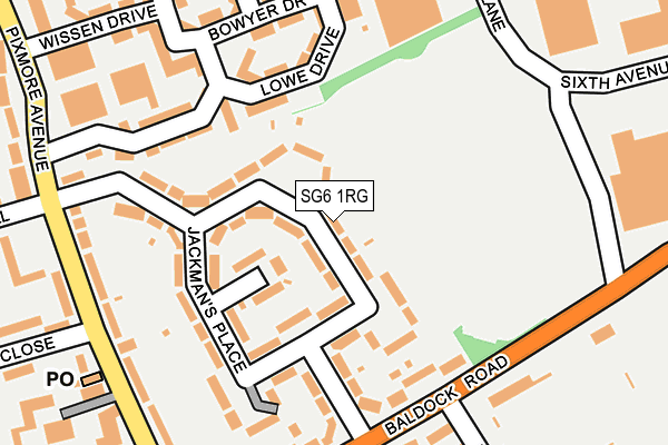 SG6 1RG map - OS OpenMap – Local (Ordnance Survey)