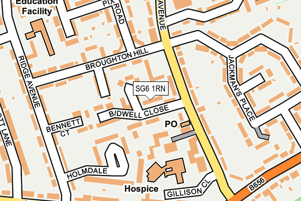 SG6 1RN map - OS OpenMap – Local (Ordnance Survey)