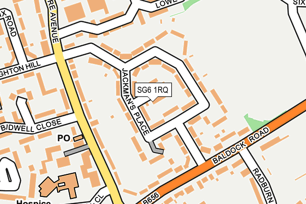 SG6 1RQ map - OS OpenMap – Local (Ordnance Survey)