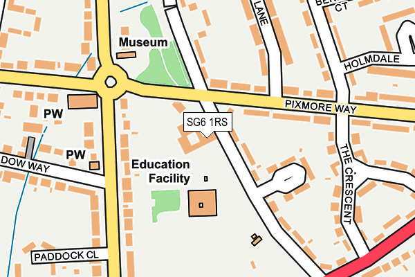 SG6 1RS map - OS OpenMap – Local (Ordnance Survey)