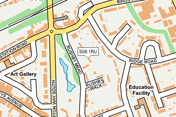 SG6 1RU map - OS OpenMap – Local (Ordnance Survey)
