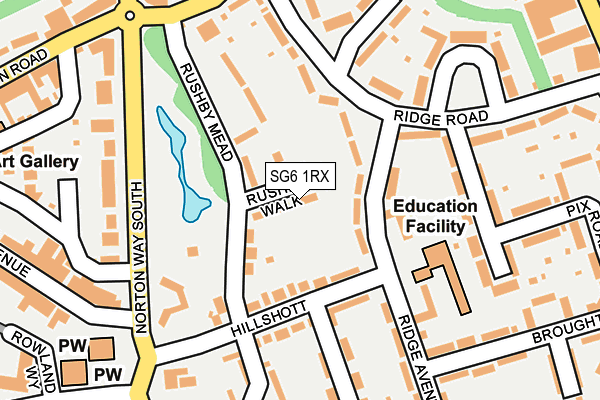 SG6 1RX map - OS OpenMap – Local (Ordnance Survey)