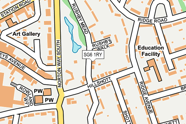 SG6 1RY map - OS OpenMap – Local (Ordnance Survey)