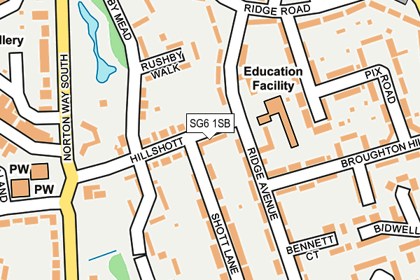 SG6 1SB map - OS OpenMap – Local (Ordnance Survey)