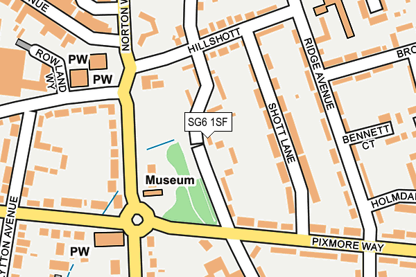 SG6 1SF map - OS OpenMap – Local (Ordnance Survey)