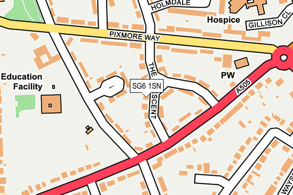 SG6 1SN map - OS OpenMap – Local (Ordnance Survey)