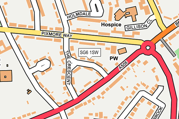 SG6 1SW map - OS OpenMap – Local (Ordnance Survey)