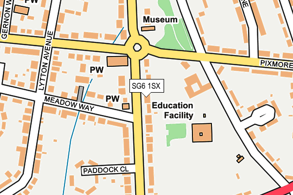 SG6 1SX map - OS OpenMap – Local (Ordnance Survey)