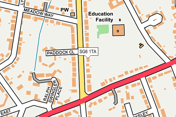 SG6 1TA map - OS OpenMap – Local (Ordnance Survey)