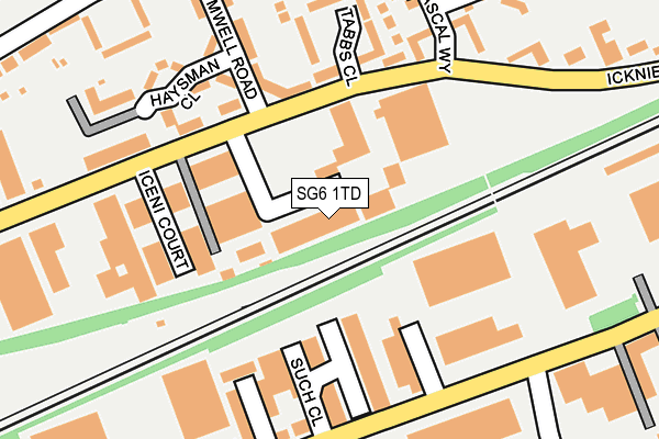 SG6 1TD map - OS OpenMap – Local (Ordnance Survey)