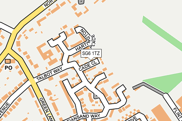 SG6 1TZ map - OS OpenMap – Local (Ordnance Survey)