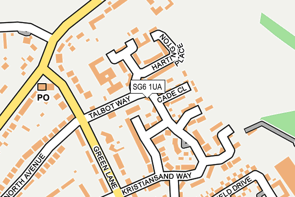 SG6 1UA map - OS OpenMap – Local (Ordnance Survey)