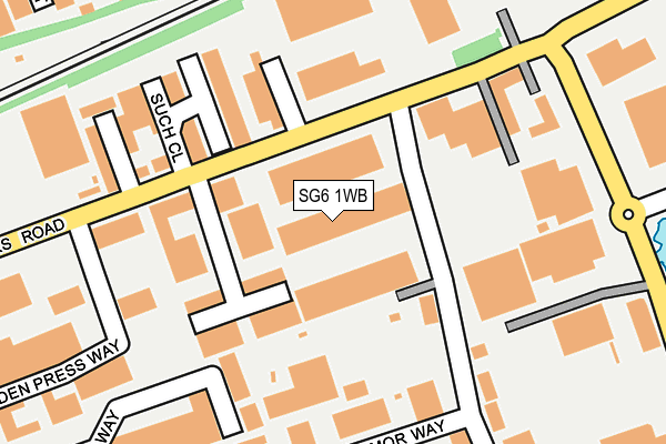 SG6 1WB map - OS OpenMap – Local (Ordnance Survey)